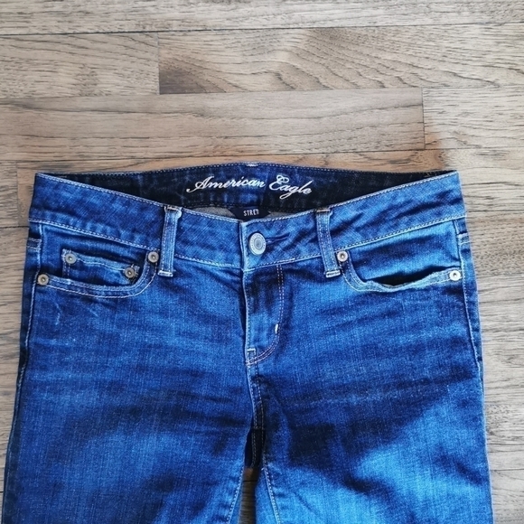 𝅺American Eagle Jeans Straight Leg Stretch 2 Long Tall - Picture 5 of 8